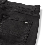 AMIRI - Skinny-Fit Distressed Appliquéd Denim Jeans - Black