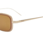 Loewe Eyewear Anagram Metal Sunglasses in Gold/Yellow 