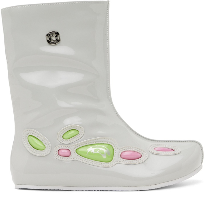 Photo: Rombaut SSENSE Exclusive Gray & White Alien Barefoot II Boots