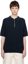 Dunst Navy Zip-Up Polo
