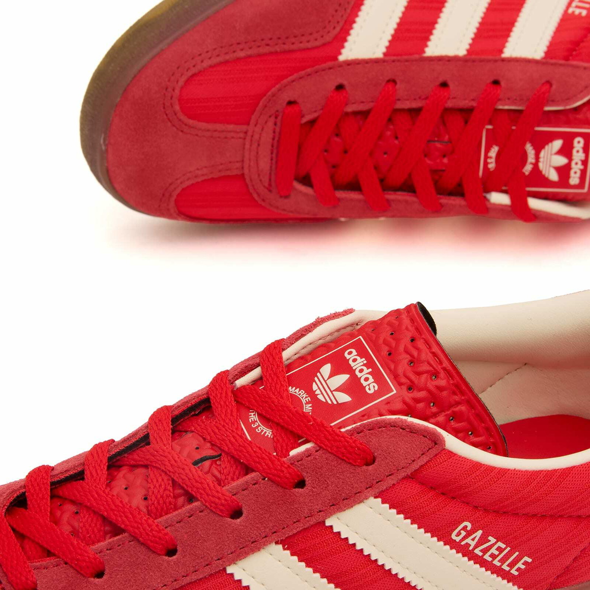 Adidas Gazelle Indoor Sneaker in Red/Better Scarlet/Cream