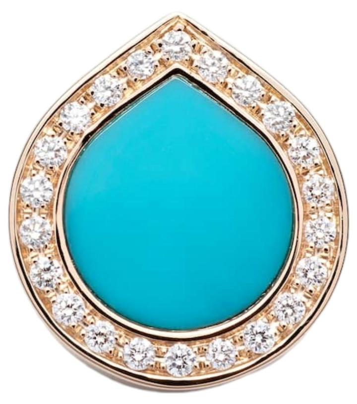 Photo: Repossi Antifer 18kt rose gold single earring with turquoise and diamonds