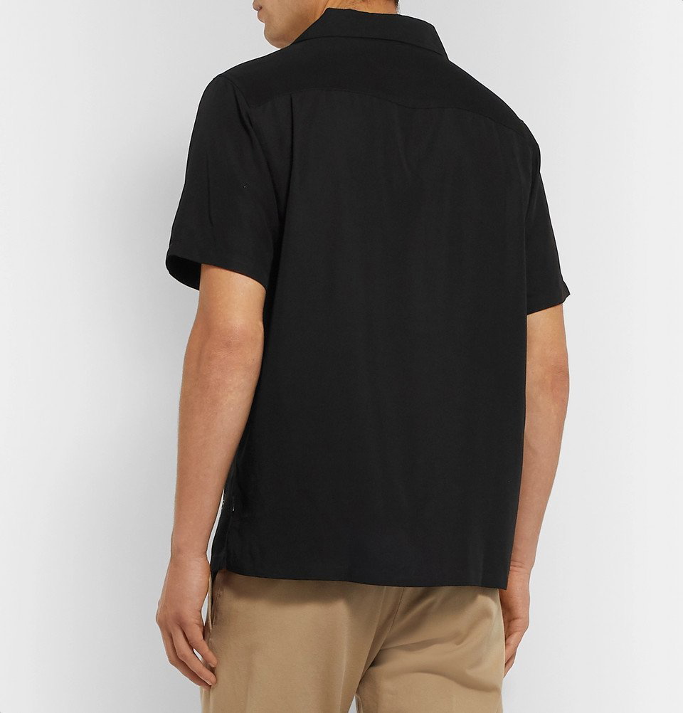 Stüssy - Camp-Collar Printed Cotton-Corduroy Overshirt - Black Stussy