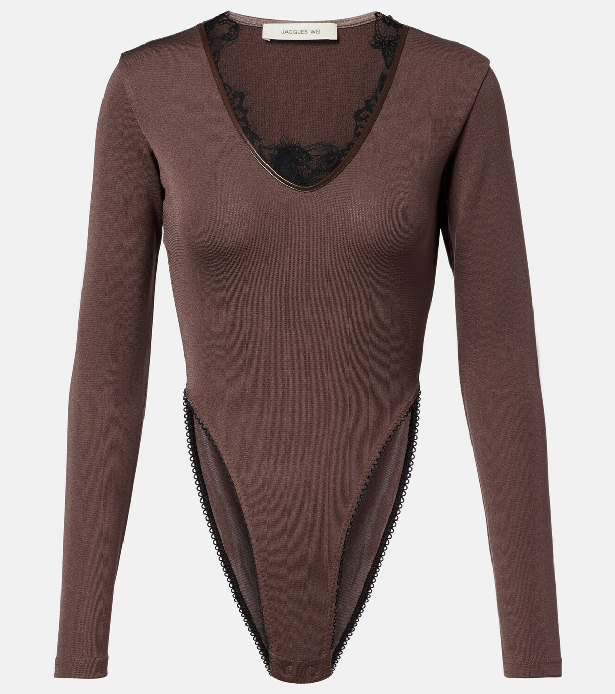 Jacques Wei Lace-trimmed bodysuit