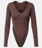 Jacques Wei Lace-trimmed bodysuit