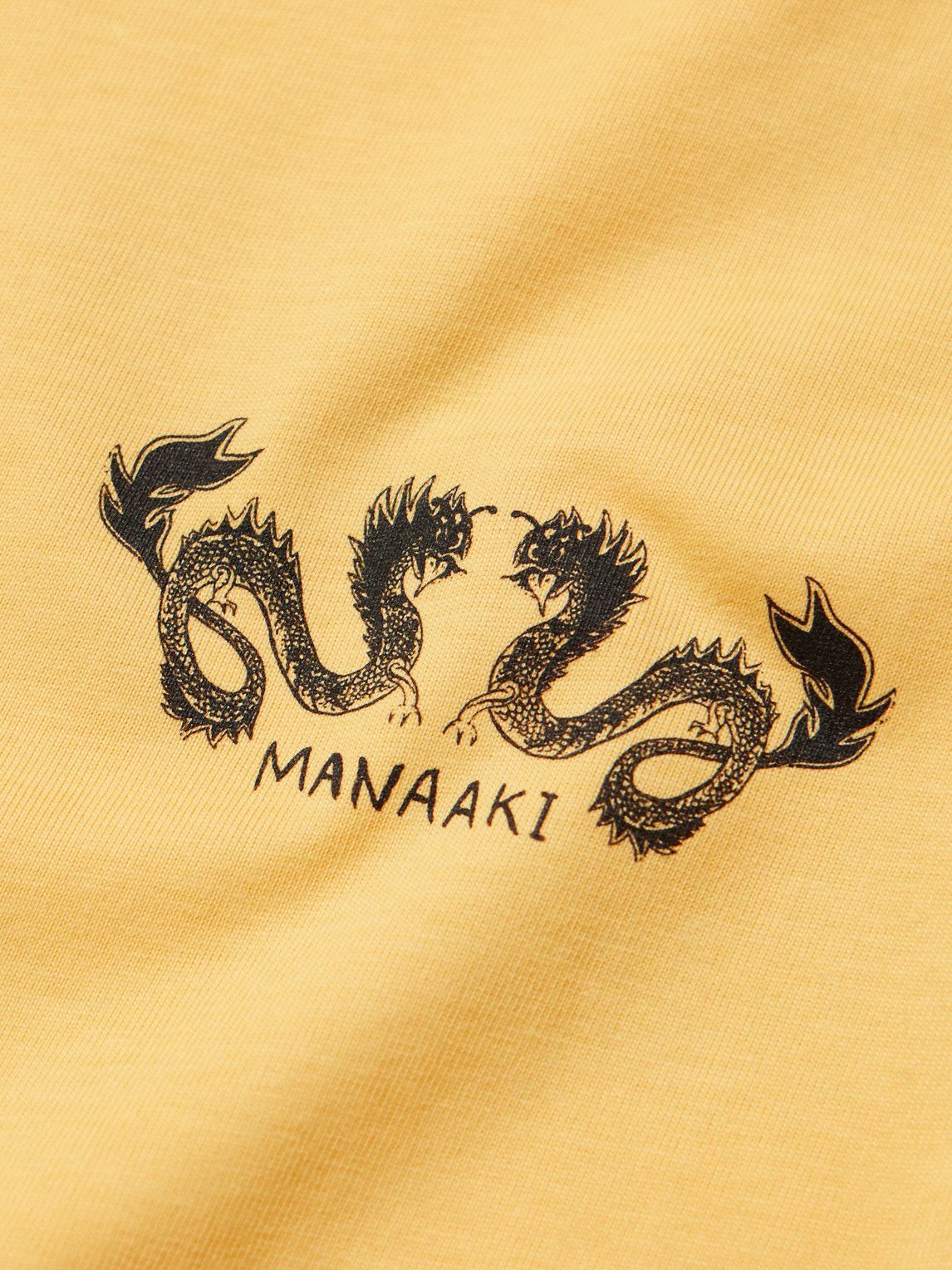 MANAAKI - Taniwha Logo-Print Cotton-Jersey T-Shirt - Yellow
