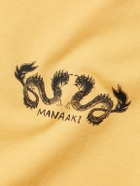 MANAAKI - Taniwha Logo-Print Cotton-Jersey T-Shirt - Yellow