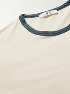 Mr P. - Embroidered Cotton-Jersey T-Shirt - Neutrals