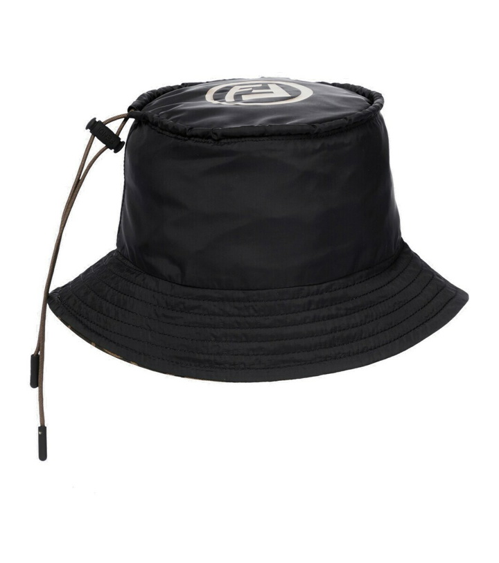 Photo: Fendi FF logo reversible bucket hat
