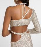 Roberta Einer Banu cutout sequined minidress