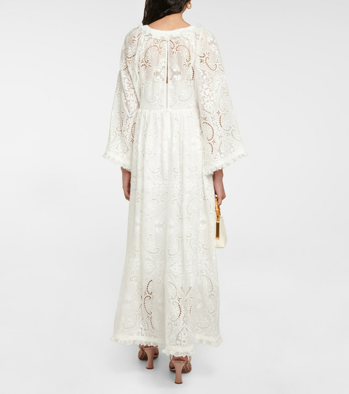 【ZIMMERMANN】fringed broderie anglaise cotton ドレス Zimmermann - Laurel broderie anglaise maxi dress Zimmermann