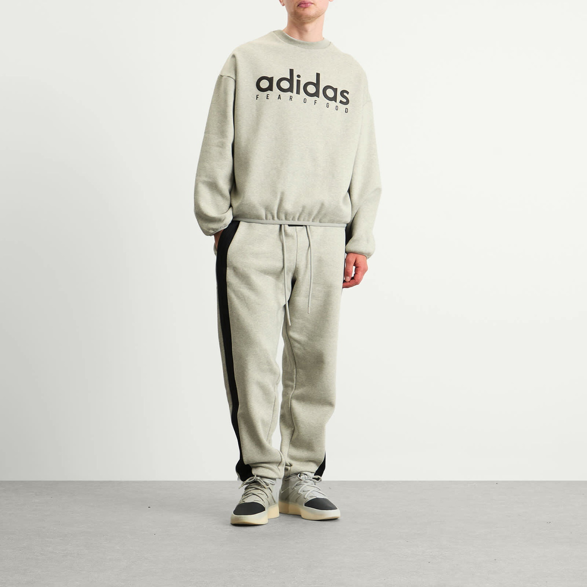 Adidas x FOG adidas x Fear Of God Athletic Heather Cotton Fleece pant in Medium Grey Heather 