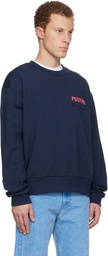 Marni Navy Logo Patch Sweatshirt