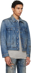 Rick Owens DRKSHDW Blue Temple Trucker Denim Jacket