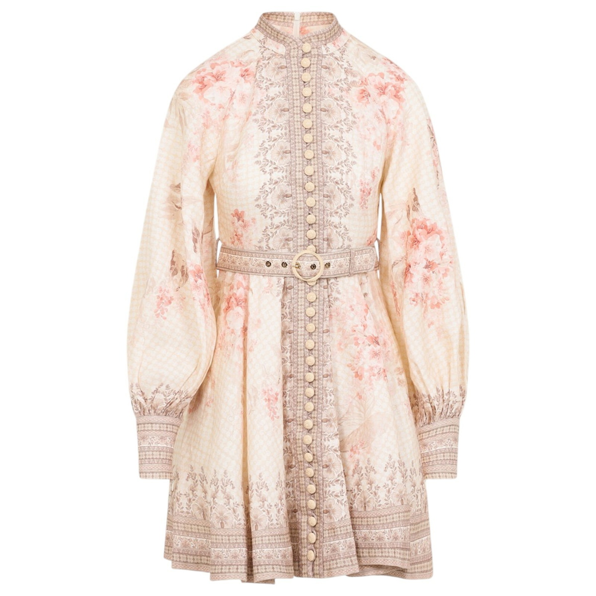 Zimmermann Illuminate Buttoned Mini Dress Zimmermann