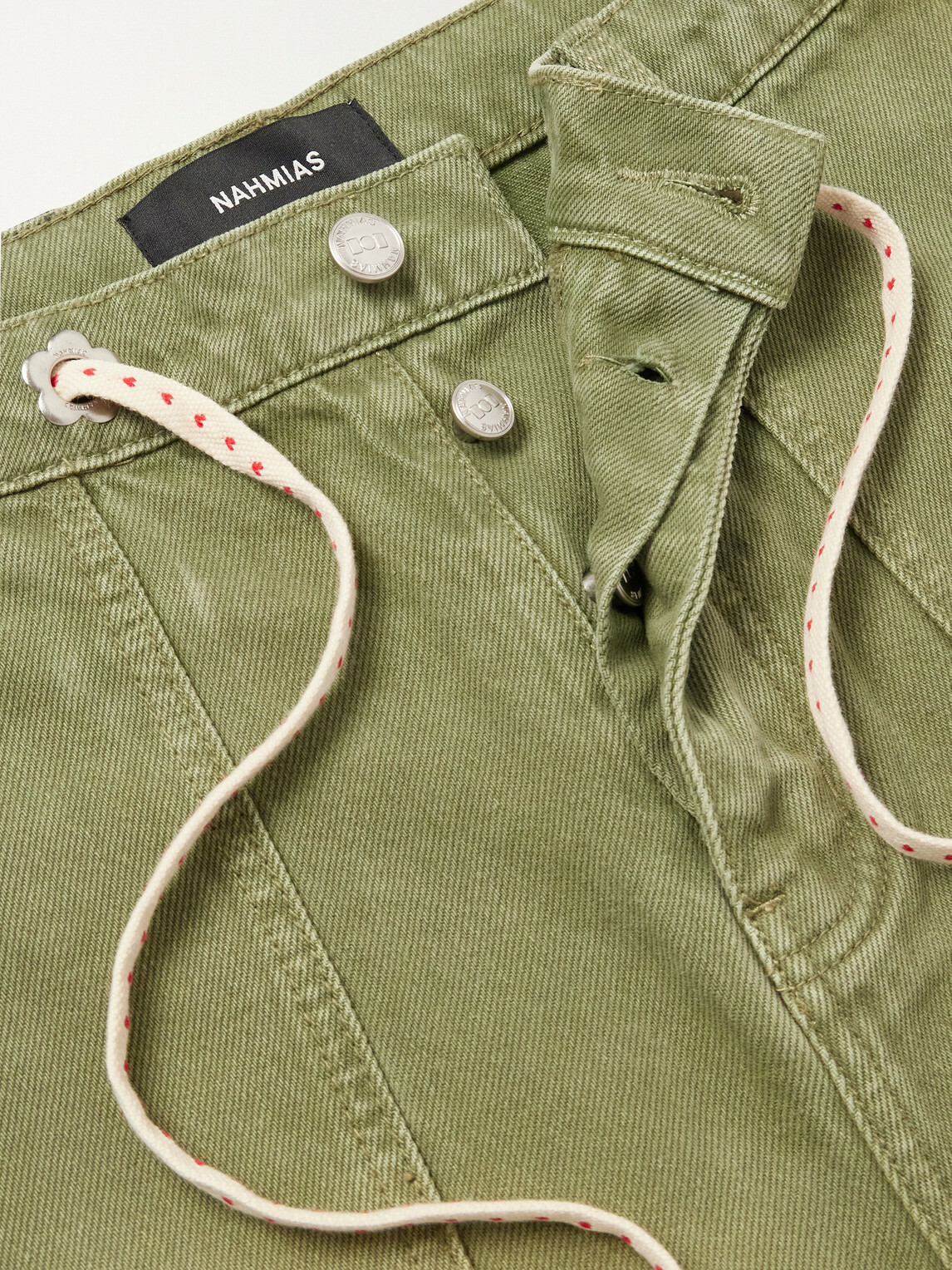 NAHMIAS - Gardener Utility Wide-Leg Drawstring Jeans - Green