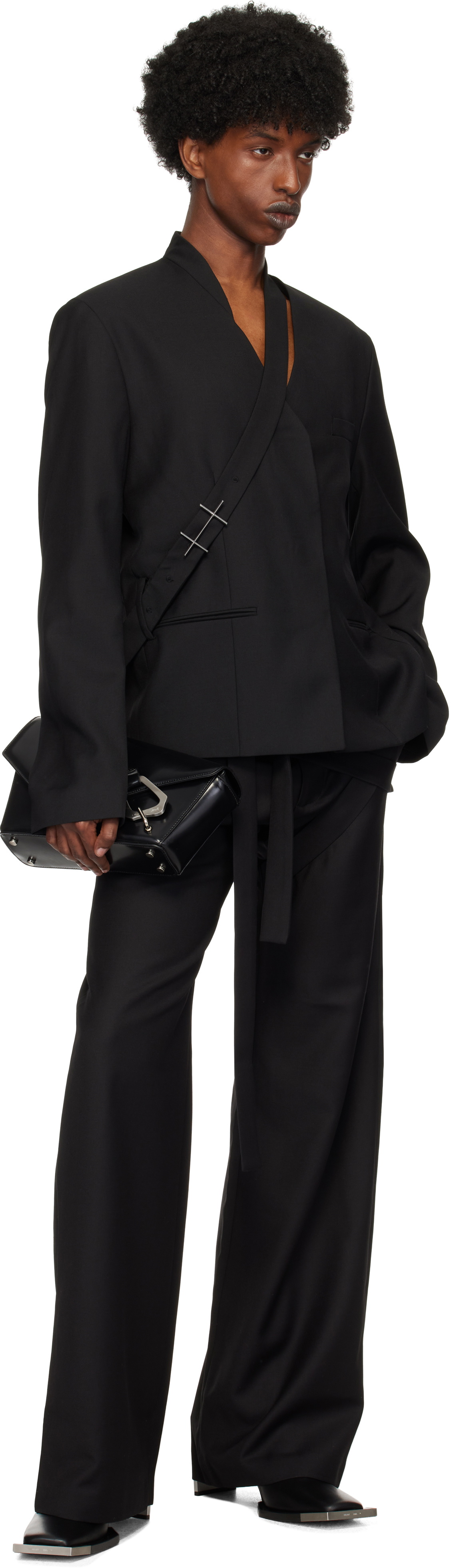 HELIOT EMIL Black Aegis Tailored Trousers