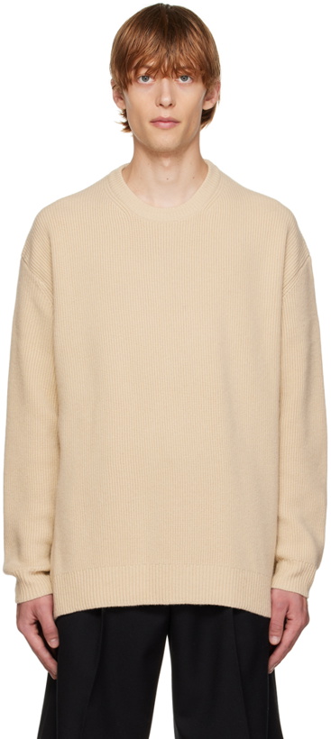 Photo: Solid Homme Beige Ribbed Sweater