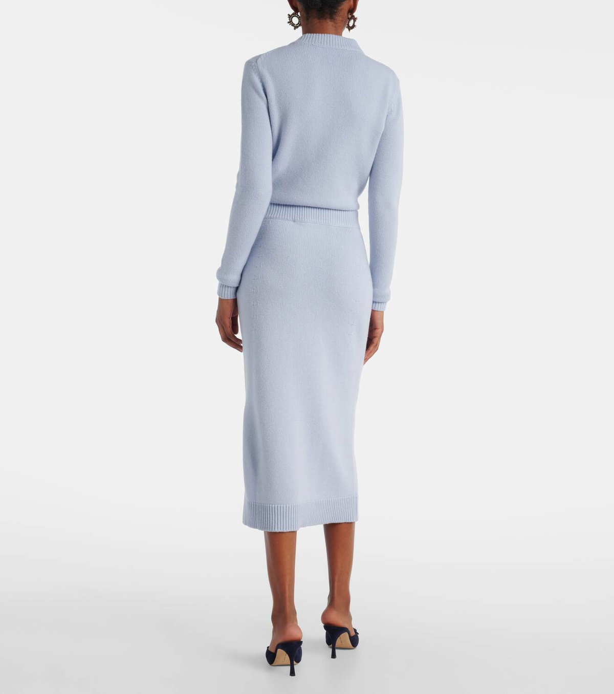 Carolina Herrera Wool and cashmere pencil skirt