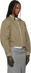 OUR LEGACY Khaki Frill Bomber Jacket