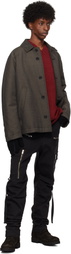 UNDERCOVER Black Paneled Gloves