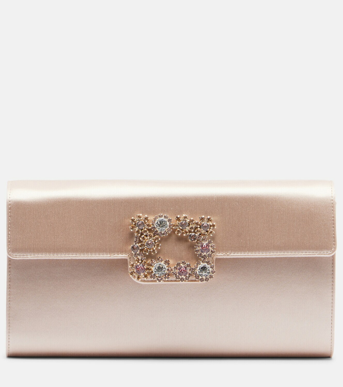 Roger Vivier Efflorescence embellished satin clutch