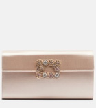Roger Vivier Efflorescence embellished satin clutch