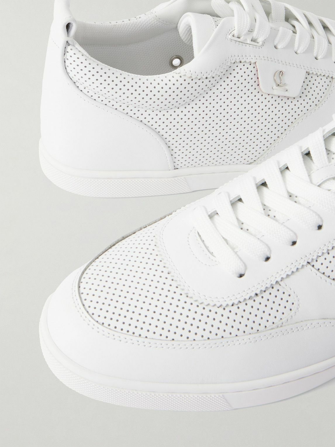 Christian Louboutin - Tutti Rui Perforated Leather Sneakers - White