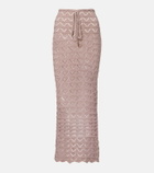 Bananhot Helena open-knit cotton-blend maxi skirt