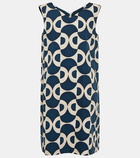 'S Max Mara Swing reversible printed poplin mini dress