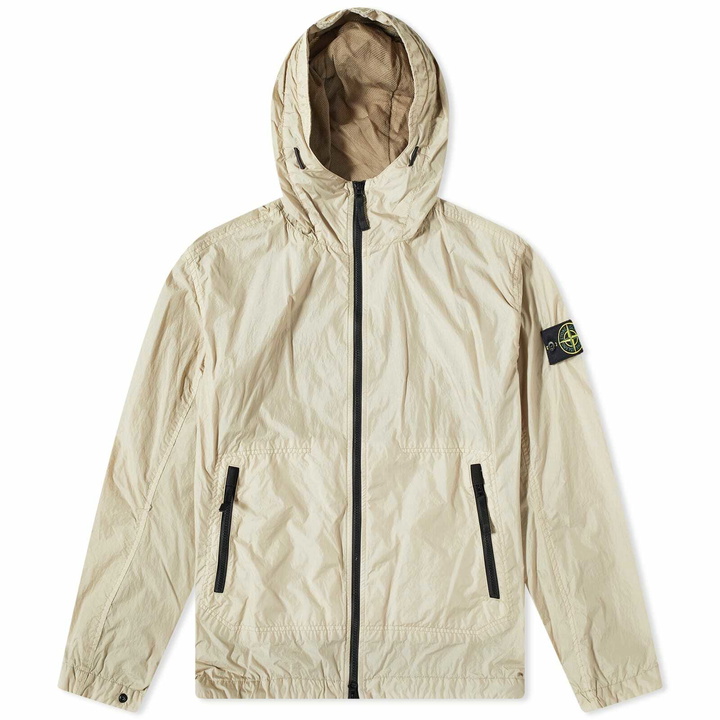 Photo: Stone Island Men's Crinkle Reps Hooded Jacket in Dove Grey