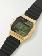 Timex - T80 34mm Gold-Tone and Rubber Digital Watch