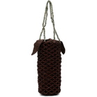 Cordera Brown Handmade Wooden Beaded Bag