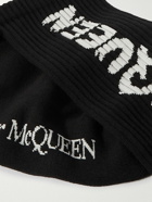 Alexander McQueen - Intarsia Cotton-Blend Socks - Black