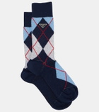 Prada Argyle cotton-blend jacquard socks
