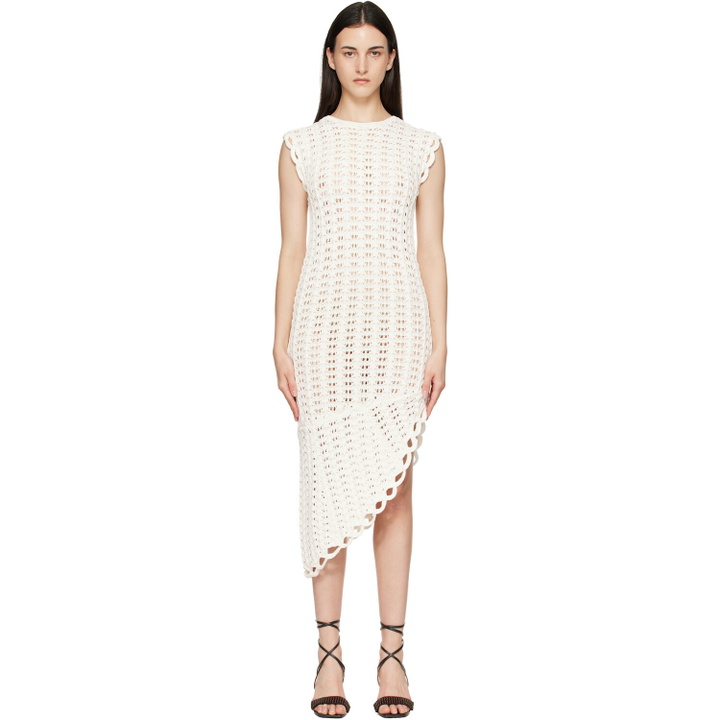 Photo: Loulou de Saison White Malena Ruffled Crochet Midi Dress