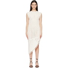 Loulou de Saison White Malena Ruffled Crochet Midi Dress