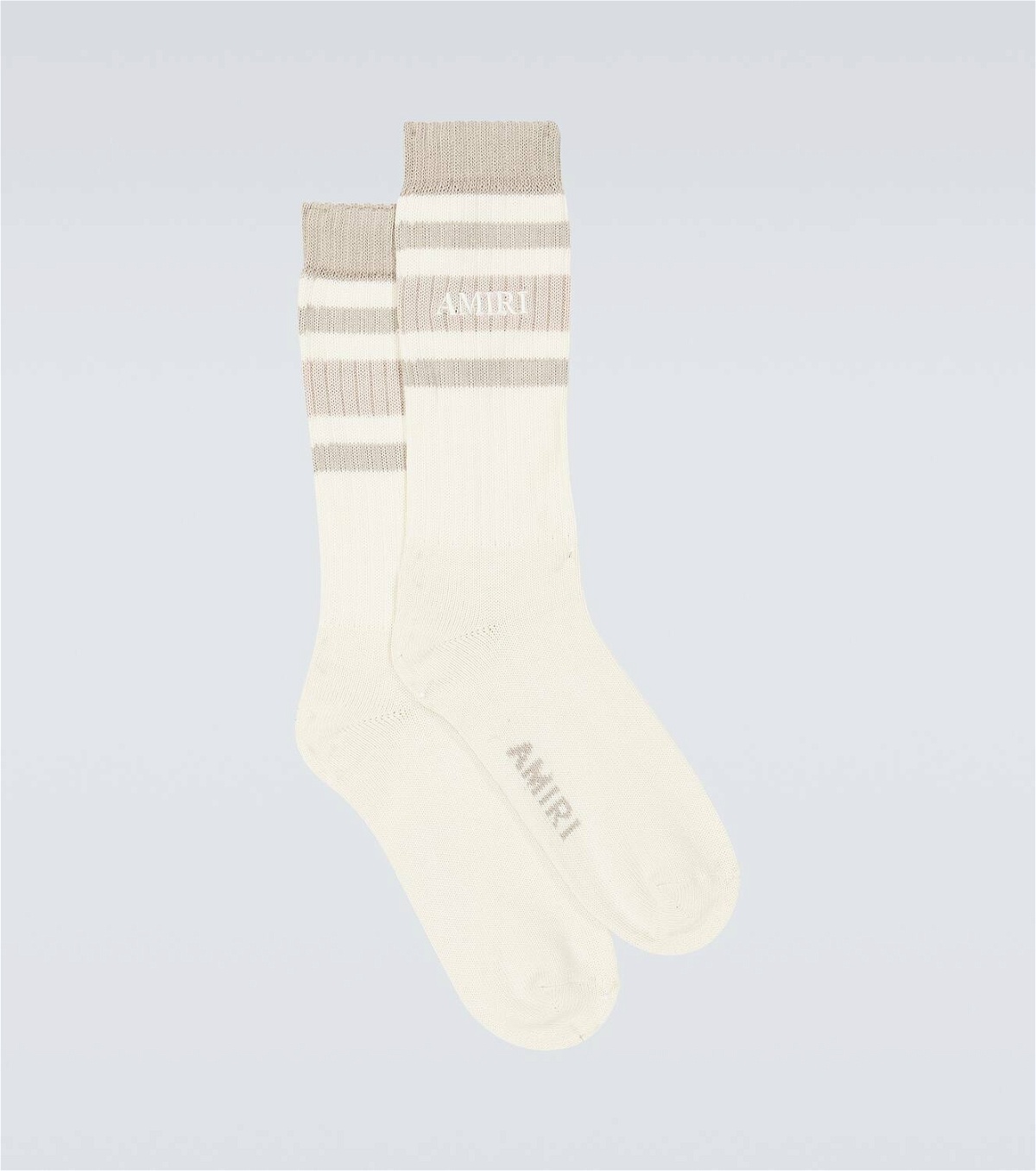 Amiri Striped cotton-blend socks