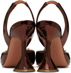 Amina Muaddi Brown Begum Sling 95 Heels