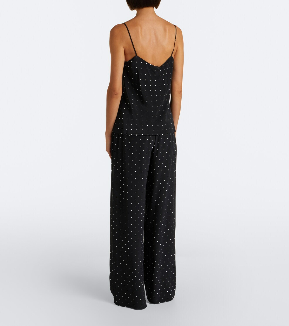Asceno Austin polka-dot silk wide-leg pants