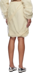 We11done Beige Layered Mini Skirt