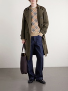 Burberry - Checked Cotton-Blend Sweater - Neutrals
