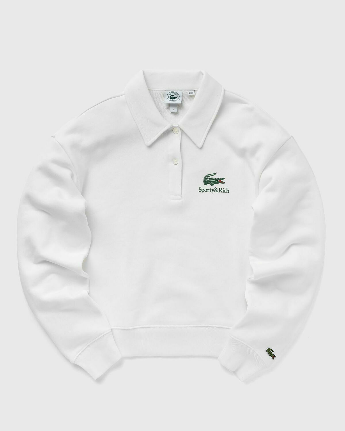 Sporty & Rich Lacoste Serif Polo Blue Half Zips Sporty & Rich