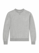 Drake's - Logo-Embroidered Cotton-Jersey Sweatshirt - Gray