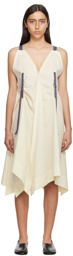 132 5. ISSEY MIYAKE Off-White Zoetrope Midi Dress