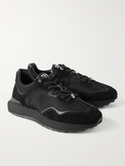 Givenchy - Giv Leather-Trimmed Shell and Suede Sneakers - Black