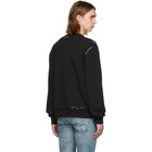 Amiri Black Logo Teddy Repair Crew Sweatshirt