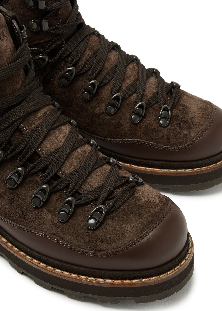 Moncler Peka Trek Suede Hiking Boots Brown Moncler