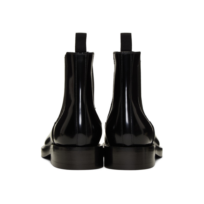balenciaga papier chelsea ankle boots black