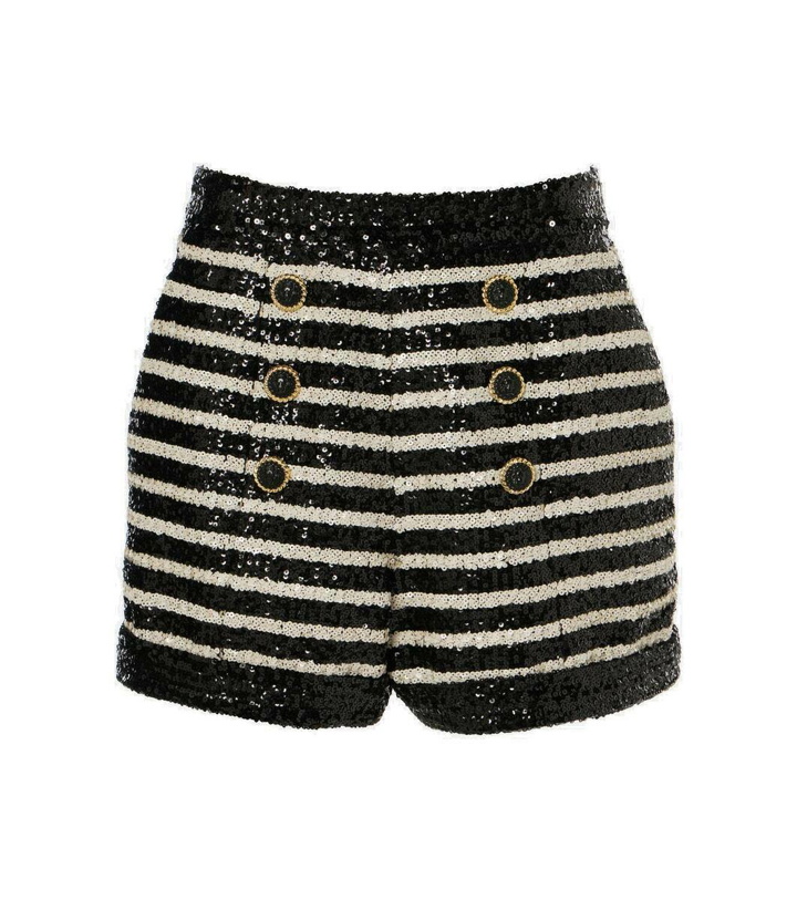 Photo: Balmain Sequined striped shorts